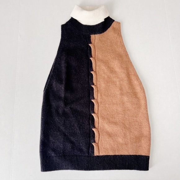 2/25 Esprit Opening Ceremony Colab Sweater Colorblock Turtleneck Wool Cashmere - Picture 1 of 7